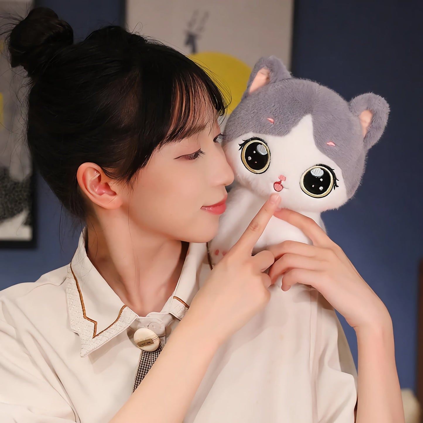 Big-Eyed Cute Kitten Plush